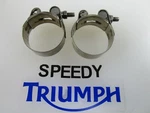 Triumph Bonneville T100 T120 Speed Twin Exhaust Downpipe To Cat Clamps T2202636. Fixed Price $37.49.