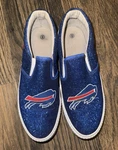 Buffalo Bills Nfl Blue Glitter Slip-on Shoes Size Us 8 Football. Fixed Price $35.00.