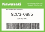 Kawasaki Genuine CLAMP,57MM 92173-0885. Fixed Price $21.60.