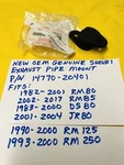 New Oem Suzuki Exhaust Pipe Mount RM80/RM85/DS80/JR80/RM125/RM250 (14770-20401). Fixed Price $24.99.