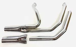 Indian Chief 2002-2003 2-INTO-1 Exhaust Chrome Header Pipe W/ Heat Shields. Fixed Price $315.00.