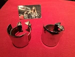 1986 Suzuki Intruder VS700GL Exhaust Tail Pipe Mounts Collar Clamps. Fixed Price $24.50.