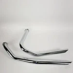 Chrome Paughco Exhaust Drag Pipe Set Over Transmission Style Fit Harley Davidson. Fixed Price $288.76.