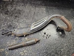 1977 Suzuki Original Exhaust Muffler Expansion Chamber Tailpipe. Fixed Price $199.99.