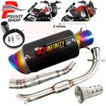 Lower Full System Exhaust Muffler 2" Carbon+pipes For GROM125 MSX125 2014-2020. Fixed Price $240.29.