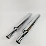 Rush Exhaust 3" Slip On Mufflers 2" Baffle Chrome Slash Down For 2000-06 Softail. Fixed Price $300.92.