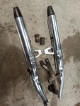 Suzuki GT750 Water Buffalo Center Exhaust Mufflers 1972 Vintage. Fixed Price $250.00.