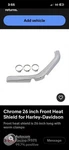 Harley Exhaust Pipe Heat Shield Front 70-84 Fl. Replaces 65561-70 V Twin Mfg. Fixed Price $50.00.