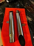 Harley Davidson Screaming Eagle Slip Exhaust Muffler Pipes Part #80029-95. Fixed Price $175.00.