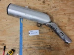 Suzuki V-strom Right Muffler 2002 14305-06G11-H01. Fixed Price $150.00.