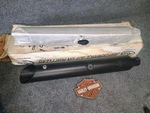Harley 2007+ Softail Rush Mufflers Satin Black Slip Ons 25311-2000. Fixed Price $224.00.