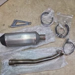 Yamaha YZF-R1 1998-2001 Slip On 10" X-oval Titanium Exhaust Muffler Kit. Fixed Price $185.00.