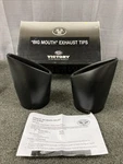 New Genuine Victory 2878042-266 Big Mouth Exhaust Tips Black Standard Cruiser. Fixed Price $175.51.