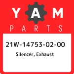 21W-14753-02-00 Yamaha Silencer, Exhaust 21W147530200, New Genuine Oem Part. Fixed Price $176.35.