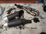 Ducati Hypermotard 1100 Standard Oem Exhaust System Downpipes & Silencers. Fixed Price $107.65.