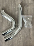 Chrome 2-PC Extended Heat Shield Set For All 2-1/4 Big Growl Softail Exhaust. Fixed Price $56.80.