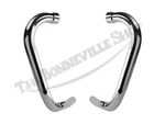 Triumph 3TA 5TA T100 Exhaust Pipe Set 1958-1966 Pn# 70-3992 70-3994. Fixed Price $336.48.