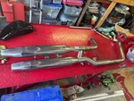 Harley Deuce Softail Oem Exhaust Mufflers 65890-00 65094-00 W/ Header Pipes. Fixed Price $95.00.
