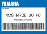 Yamaha Genuine Protector, Muffler 4C8-14728-00-P0. Fixed Price $71.25.