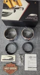 Oem Harley-davidson Screamin Eagle Defiance 4.5" End Caps Chrome 65100095. Fixed Price $120.00.