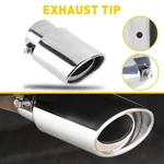 5.58" Silver Exhaust Car Pipe Tip Rear Tail Throat Muffler Steel Stainless. Fixed Price $16.14.