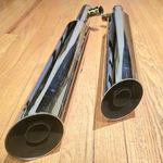 2000 - 2003 Harley Davidson Deuce Chrome Mufflers Oem. Fixed Price $215.00.