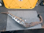 1972-77 Suzuki TC125, Exhaust Pipe Assembly #14301-28601 And #14630-28001. Fixed Price $200.00.