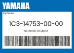 Yamaha Genuine Silencer, Exhaust 1C3-14753-00-00. Fixed Price $374.93.