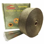 Ledaut 2" 50' Titanium Exhaust Heat Wrap Roll For Motorcycle Fiberglass Hea.... Fixed Price $27.81.