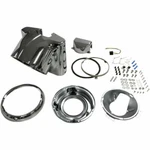 Drag Specialties Chrome Headlight Nacelle Kit For 7" 86-17 Harley Softail. Fixed Price $496.03.