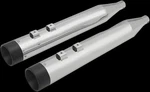 Chrome 4" Slip Ons Mufflers Set Black End Caps Harley Road King Cvo 13-14. Fixed Price $567.11.