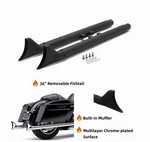 36" Fishtail Pipe Exhaust Slip Ons Extension For Harley Davidson Custom Fat Boy. Fixed Price $139.99.