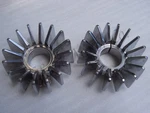Webco Exhaust Pipe Large Finned Clamp Set 1/2" Triumph Bsa Norton. Fixed Price $59.95.