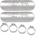 Drag Specialties Flame Skull Heat Shield 1861-0102. Fixed Price $103.99.