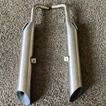 Triumph P/n T2206104, T2206103 Right &left Bonneville Exhaust Muffler Used Oem. Fixed Price $180.00.