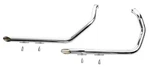 Paughco Staggered Drag Pipes Exhaust System 40" Chrome Harley Davidson Sportster. Fixed Price $379.97.