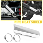 Exhaust Muffler Pipe Heat Shield Cover Protector Chrome For Universal Motorcycle. Fixed Price $13.29.