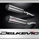 Kawasaki ZX-6 1990-01 ZZR600 2002-05 13.5" X-oval Stainless Exhaust Muffler Kit. Fixed Price $410.99.