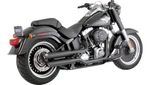Vance & Hines Black Twin Slash Round 3" Slip-on Mufflers Harley '10-'17 Flstfi. Fixed Price $803.08.