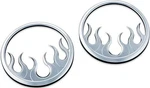 Kuryakyn 7374 Flame Front Speaker Grill Accents Harley Touring & Trike Chrome. Fixed Price $48.99.