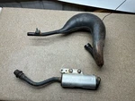 1998 Yamaha YZ80 Oem Exhaust Pipe Chamber Header 4ES-14610-00-00 Silencer Tip. Fixed Price $179.99.