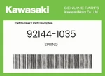 Kawasaki Genuine Spring 92144-1035. Fixed Price $10.30.