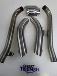 Triumph Street Twin Cup Speed 900 Exhaust Link Pipes & Finisher. Fixed Price $108.31.