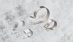Harley Panhead Big Twin 1958-1965 Exhaust Muffler Clamps Set Stainless Steel. Fixed Price $169.00.