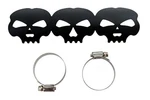 Black Skull Heat Shield For Harley-davidson V-twin 30-0888. Fixed Price $31.44.