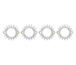 Chrome Exhaust Flange Set Of 18231-333-010 Honda CB350F CB400F CB550K. Fixed Price $64.95.
