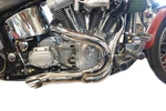 Chrome Wyatt Gatling 2 Into 1 Exhaust Pipe Header Kit Harley Davidson V-twin. Fixed Price $352.77.