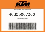 Ktm Genuine 46305007000 -. Fixed Price $465.06.