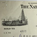 National Supply Oil Derrick Gas Well Manufacturer Bill Head Shelby Montana 1926. Fixed Price $9.95.