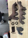 Ford 429 Cobra Jet Manifolds Heat Shield And Bolts. Fixed Price $1850.00.